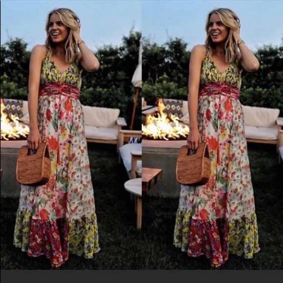 Anthropologie Malibu floral maxi dress size 4 - Picture 6 of 15